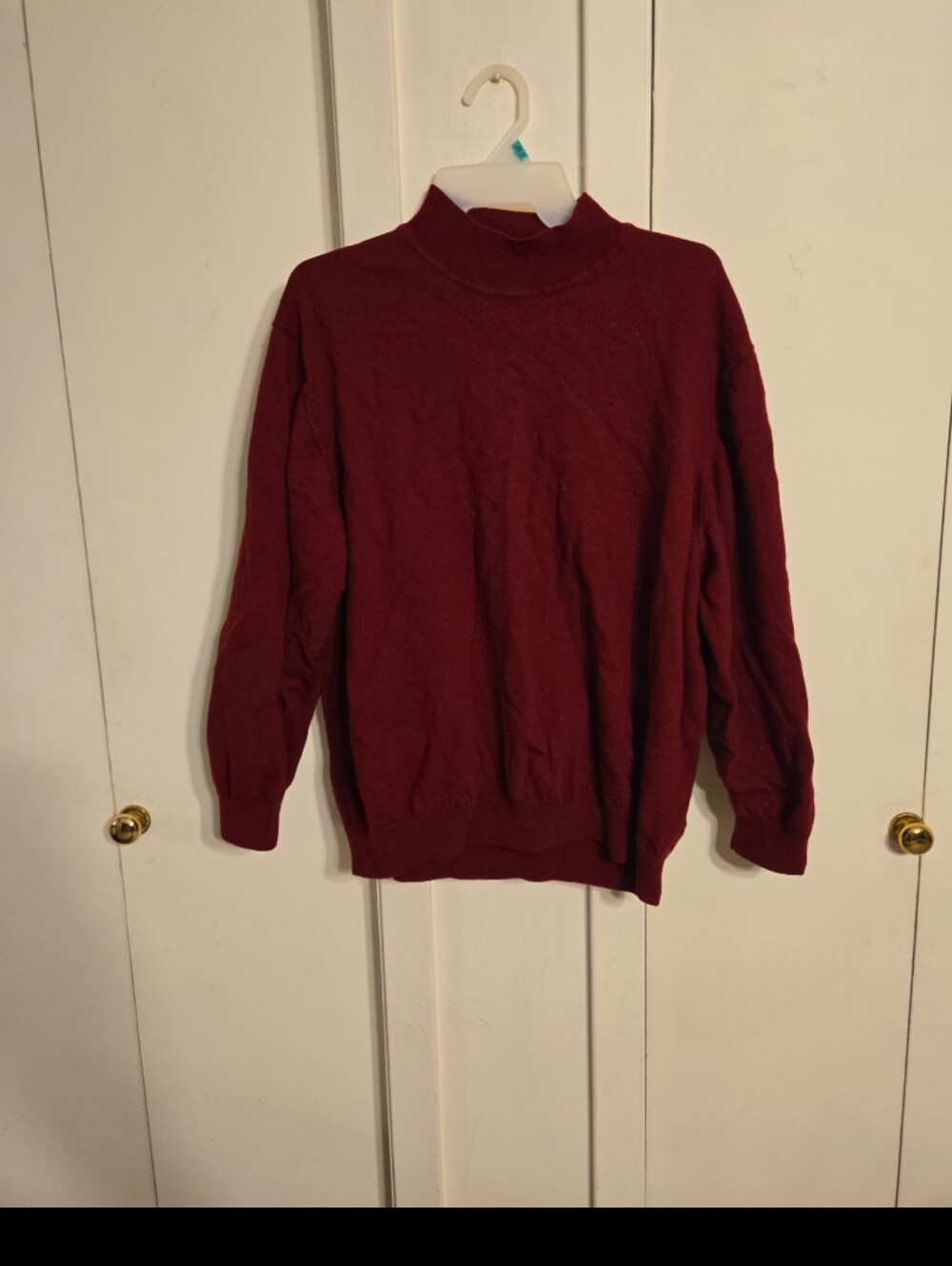 Womens Daniel Gray 100% MERINO WOOL BURGANDY SWEATER SZ XXL crew neck